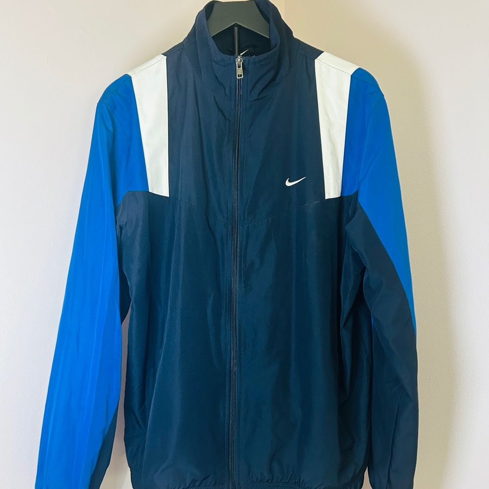 Vintage Nike Windbreaker Jacket Blue & White Size Large